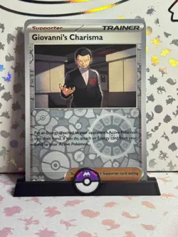 Giovanni's Charisma 161/165 - Pokemon Scarlet & Violet 151 - Reverse Holo - NM - Image 1