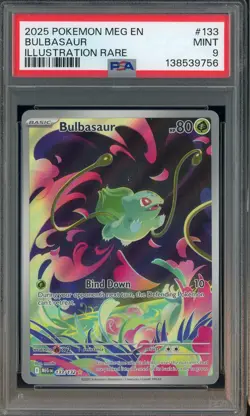 2025 POKEMON MEG EN-MEGA EVOLUTION #133 BULBASAUR ILLUSTRATION RARE PSA 9 - Image 1