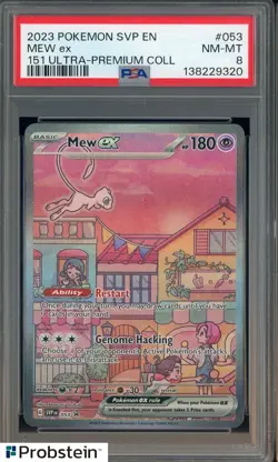 2023 POKEMON SVP EN-SV BLACK STAR PROMO #053 MEW ex 151 ULTRA-PREMIUM COLL PSA8 - Image 1