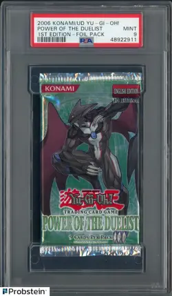 2006 Konami/UD Yu-Gi-Oh! Power Of The Duelist 1st Edition - Foil Pack PSA 9 - Image 1