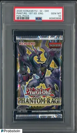 2020 Konami/Upper Deck Yu-Gi-Oh! Phantom Rage 1st Edition Foil Pack ENG PSA 10 - Image 1