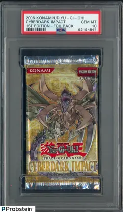 2006 Konami/Upper Deck Yu-Gi-Oh! Cyberdark Impact 1st Edition Foil Pack PSA 10 - Image 1
