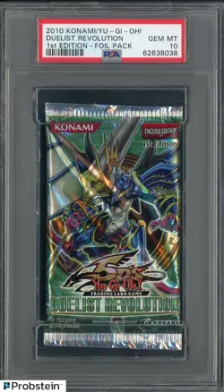 2010 Konami/Upper Deck Yu-Gi-Oh! Duelist Revolution 1st Editin Foil Pack PSA 10 - Image 1