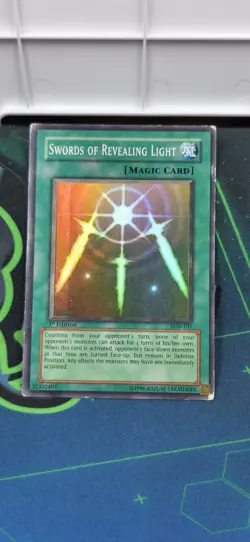 Swords of Revealing Light LOB-101 1st Edition Foil Line Error Yu-Gi-Oh - Image 1