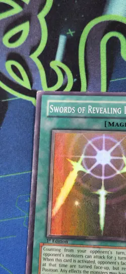 Swords of Revealing Light LOB-101 1st Edition Foil Line Error Yu-Gi-Oh - Image 3