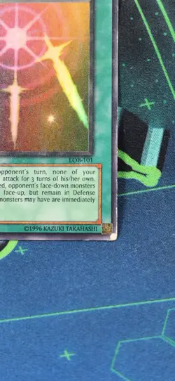 Swords of Revealing Light LOB-101 1st Edition Foil Line Error Yu-Gi-Oh - Image 5