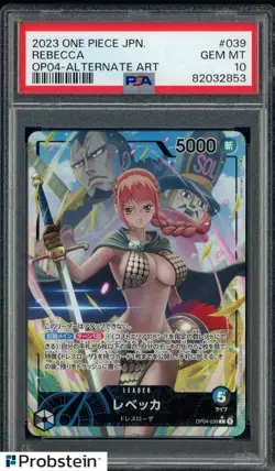 2023 One Piece JPN OP04-Alternate Art #039 Rebecca PSA 10 GEM MINT - Image 1