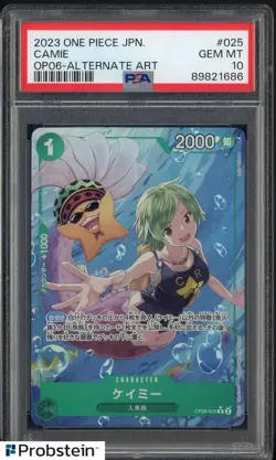2023 One Piece JPN OP06-Alternate Art #025 Camie PSA 10 GEM MINT - Image 1