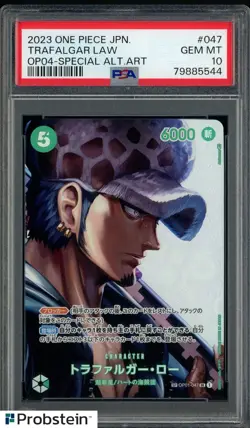 2023 One Piece Japanese OP04-Special Alternate art #047 Trafalgar Law PSA 10 GEM - Image 1
