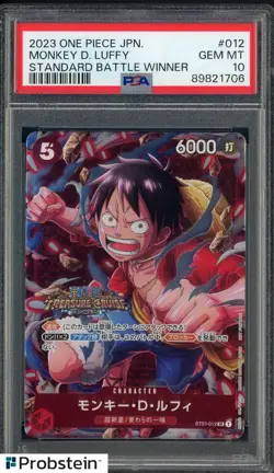 2023 One Piece JPN Standard Battle Winner #012 Monkey D. Luffy PSA 10 GEM MINT - Image 1