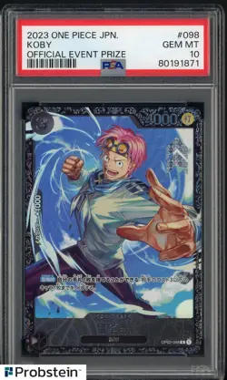2023 One Piece JPN Official Event Prize #098 Koby PSA 10 GEM MINT - Image 1