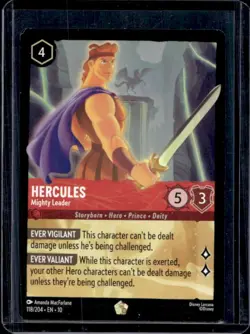 2025 Disney Lorcana Whispers In The Well Hercules Mighty Leader #118/204 - Image 1
