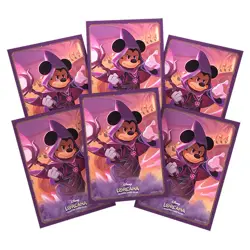 Disney Lorcana Card Sleeves - Mickey Mouse Wayward Sorcerer 65ct - Image 1
