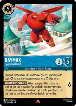 Disney Lorcana Archazia's Island - 175 Baymax Upgraded Robot - Rare Non Foil - Image 1