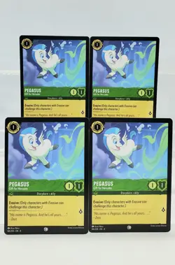 Disney Lorcana Pegasus - Gift for Hercules 84/204 Ursula's Return 4 Cards Set - Image 1
