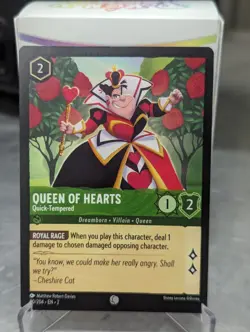 Disney Lorcana: Rise Of The Floodborn - Queen Of Hearts- #90/204 Common NON Foil - Image 1