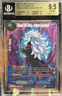 2022 Dragon Ball Super Ultimate Squad #BT17-115 Demon God Towa BGS 9.5 GEM MINT - Image 1