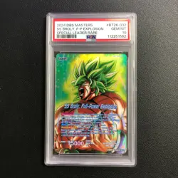 Dragon Ball Super Card Game TCG Ultimate Advent BT26-032 SLR Broly PSA 10 - Image 1