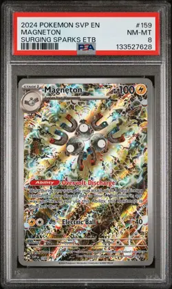 2024 Pokemon Magneton SVP #159 Surging Sparks Black Star Promo PSA 8 - Image 1