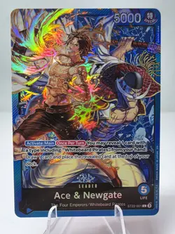 Ace & Newgate ST22-001 ONE PIECE Tcg Card Game NM Blue Leader - Image 1