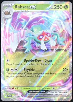 Pokemon TCG Rabsca ex 025/182 2025 Destined Rivals Double Rare Card - NM - Image 1
