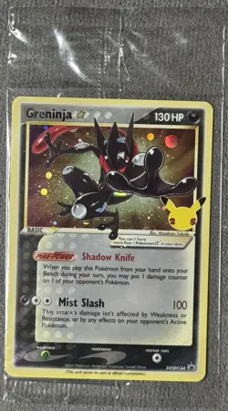 Pokemon Card - Gold Star Greninja Promo SWIRL Pokemon Celebrations - Image 1