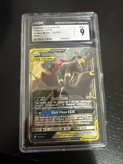 CGC 9 MINT Umbreon & Darkrai GX 2019 Unified Minds 125/236 Holo Pokemon Card - Image 1