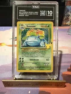 Pokemon TCG Celebrations Venusaur Holo Rare Card #15/102 TAG 10 - Image 1