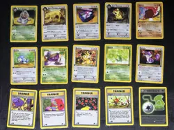 First Edition Team Rocket 15 Card Lot - Vintage Ungraded, MP - Image 1