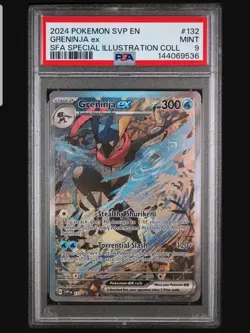 Greninja EX #132 Pokemon Scarlet & Violet Promo Card PSA 9 - Image 1