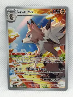 Lycanroc Holo Illustration Rare Card 166/159 Sv09: Journey Together - Image 1