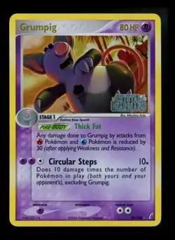 Grumpig 20/100 EX Crystal Guardians 2006 Reverse Holo Rare Pokemon Card TCG - Image 1