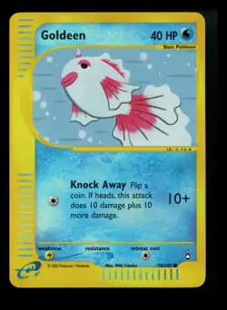 Goldeen 78/147 Aquapolis 2002 Reverse Holo e-Series Pokemon Card TCG - Image 1