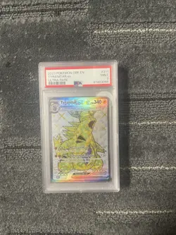 Pokemon TCG Obsidian Flames Tyranitar EX Full Art Ultra Rare Card 211/197 PSA 9 - Image 1