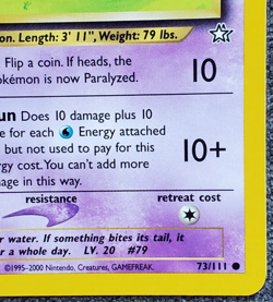 1st Edition Slowpoke - Neo Genesis - #73/111 - Vintage Pokemon Card 2000 WOTC - Image 4