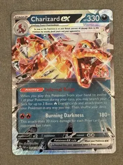 Pokemon TCG Charizard EX Holo Double Rare Card SV Paldean Fates 054/091 - Image 1