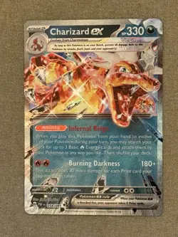 Pokemon TCG Charizard EX Holo Double Rare Card SV Paldean Fates 054/091 - Image 3