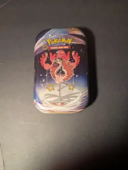 Paldean Fates Mini Tin (Flamigo) - Sealed - Pokemon Cards - Image 1