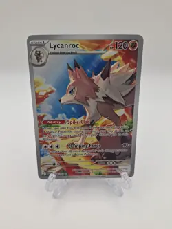 Pokemon TCG Sv09: Journey Together Lycanroc Card 166/159 Near Mint Condition - Image 1