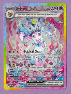 Sylveon EX Prismatic Evolutions Holo Card 156/131 SV Special Illustration Rare - Image 1
