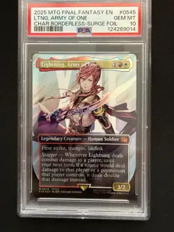 Magic MTG Lightning Army of One FF CHAR Borderless Surge Foil #0545 PSA 10 - Image 1