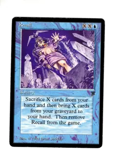 Recall Legends LP/MP tiny crease MTG Magic the Gathering - Image 1