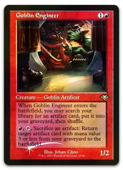 Goblin Engineer (Retro Frame) (Foil Etched) #16 NM Modern Horizons MH1 Magic MTG - Image 1
