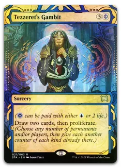 Tezzeret's Gambit (Foil Etched) #21 (NM) Strixhaven STA Magic MTG - Image 1