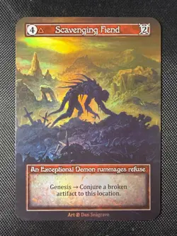 Sorcery Contested Realm Scavenging Fiend Foil Beta NM - Image 1