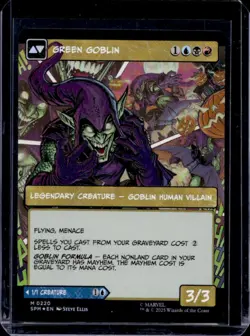 2025 Magic The Gathering Spider-Men Norman Osborn Green Goblin Foil #0220 - Image 2