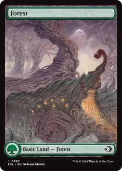 MtG Forest L 0283 Lorwyn Eclipsed Land Foil Full Art - Image 1