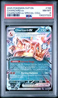 2025 POKEMON SVP PROMO CHARIZARD EX SPECIAL COLLECTION #196 CHARIZARD EX PSA 8 - Image 1