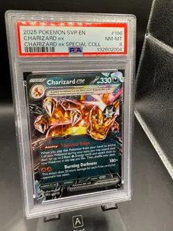 2025 POKEMON SVP SPECIAL COLLECTION PROMO #196 CHARIZARD EX PSA 8 NM-MT - Image 1