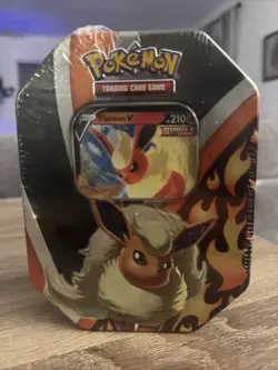 Pokemon TCG: Eevee Evolutions Tin - Flareon V - New & Sealed - Image 1